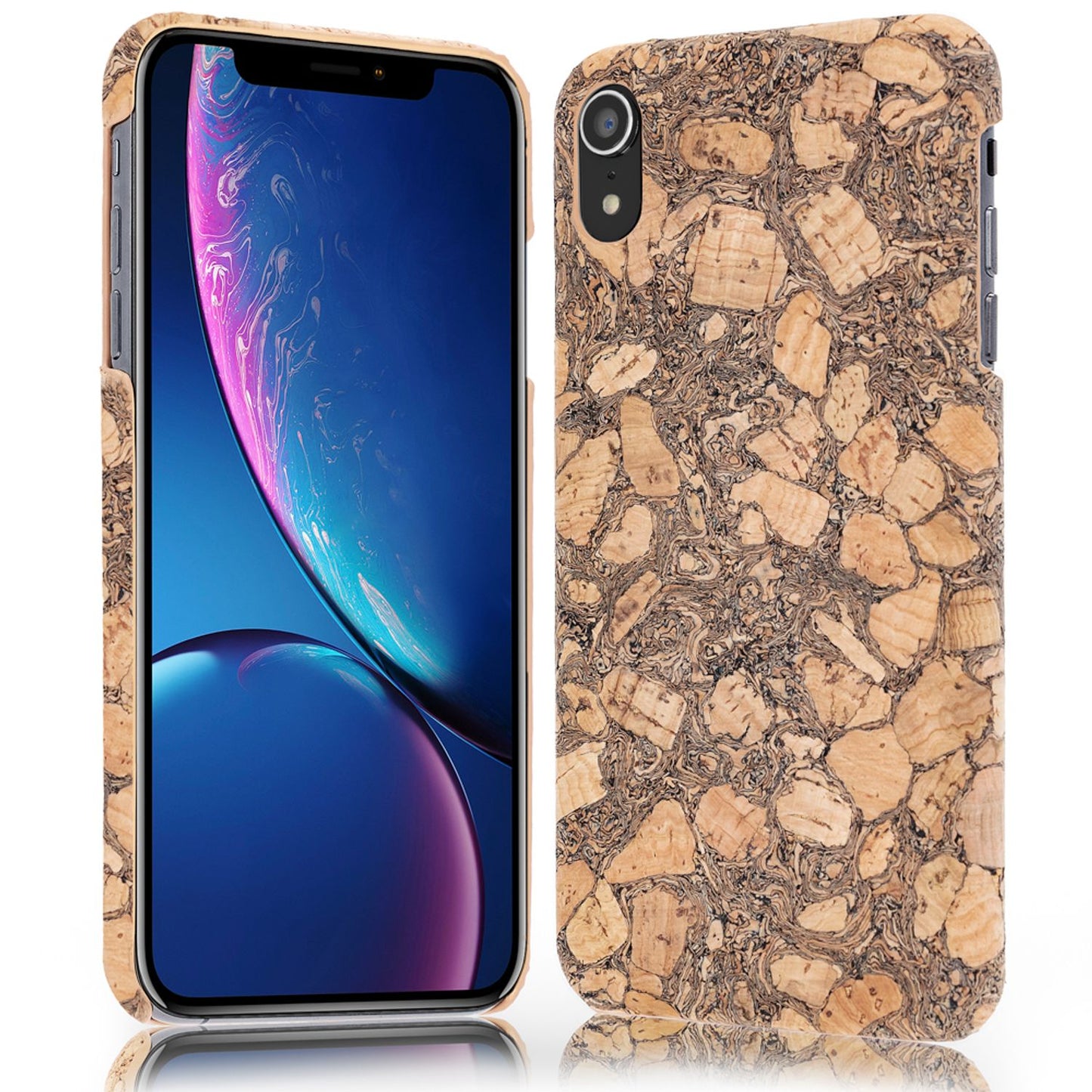 Husă NALIA Plută Ultra Subțire Aspect Plută - Plută Naturală Compatibilă cu iPhone XR Ultra Subțire