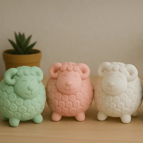 LumenKunst Schäfchen Handgefertigt - Größe 8 cm, Filz, Gewicht 60 g