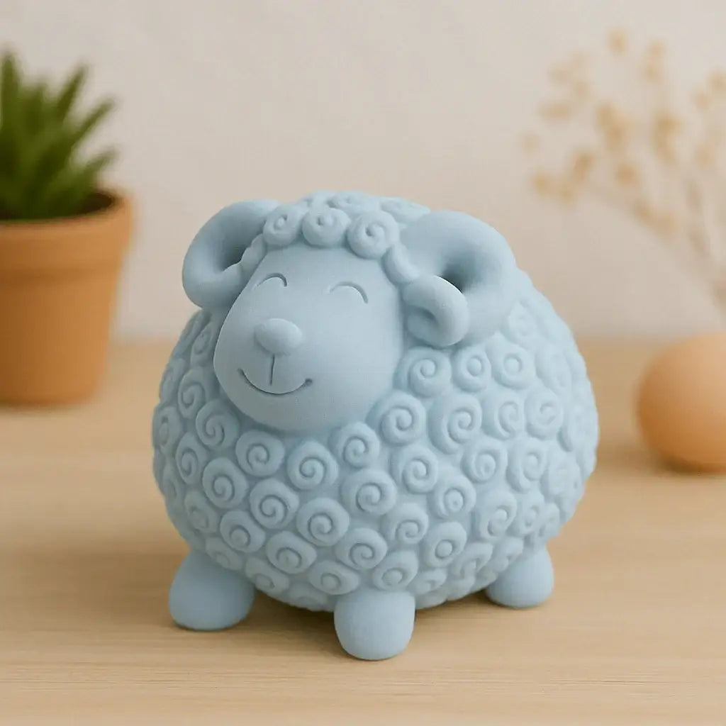 LumenKunst Schäfchen Handgefertigt - Größe 8 cm, Filz, Gewicht 60 g