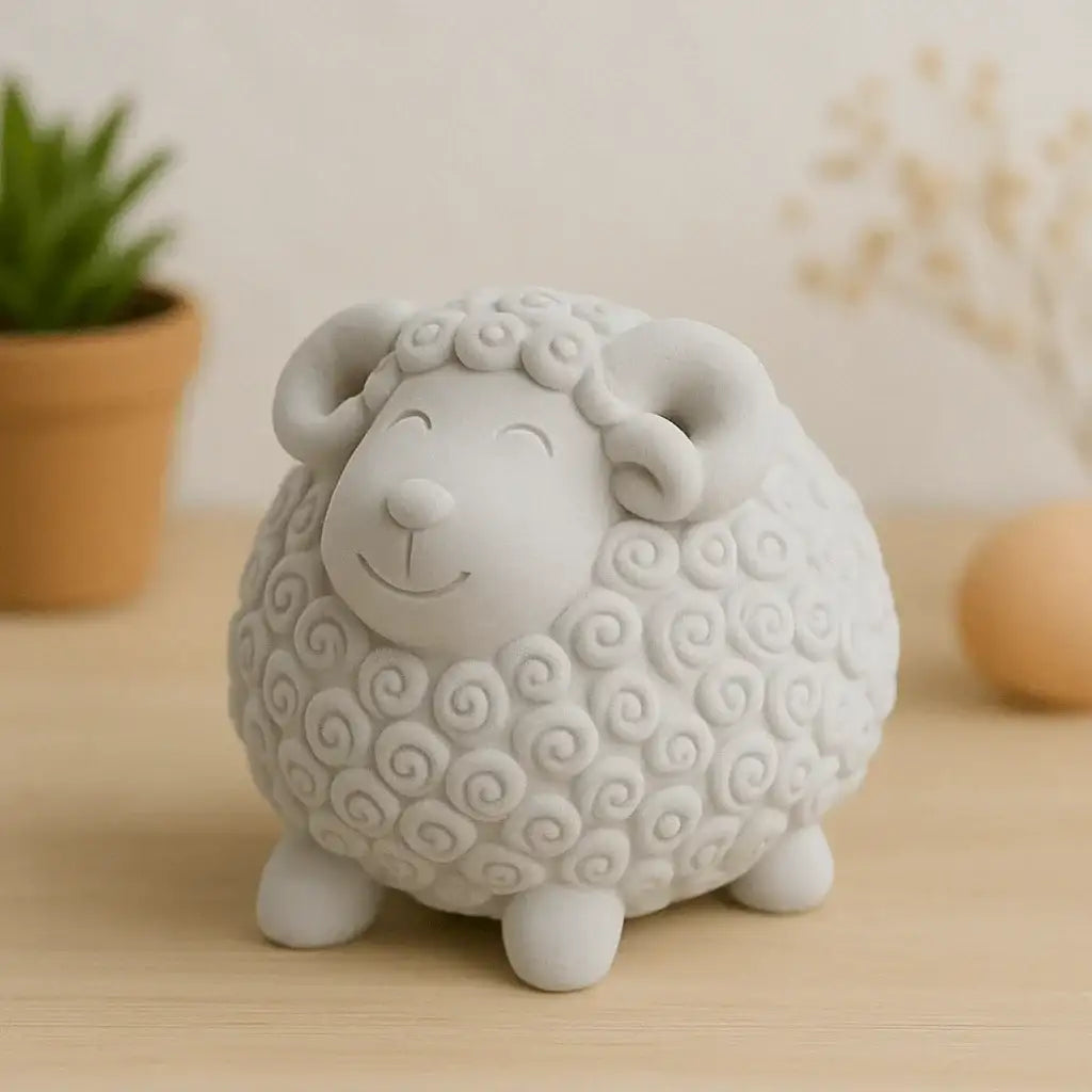 LumenKunst Schäfchen Handgefertigt - Größe 8 cm, Filz, Gewicht 60 g