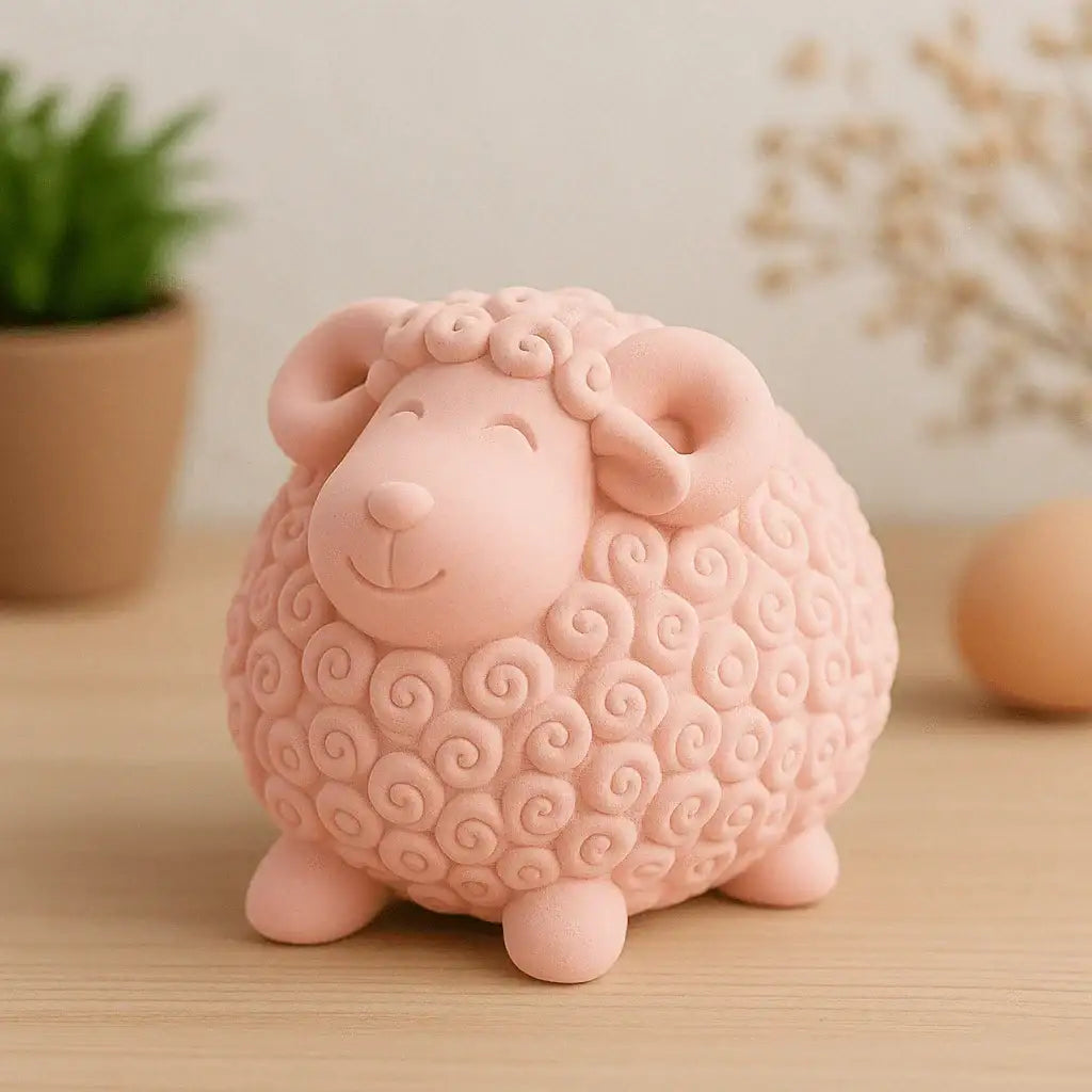 LumenKunst Schäfchen Handgefertigt - Größe 8 cm, Filz, Gewicht 60 g