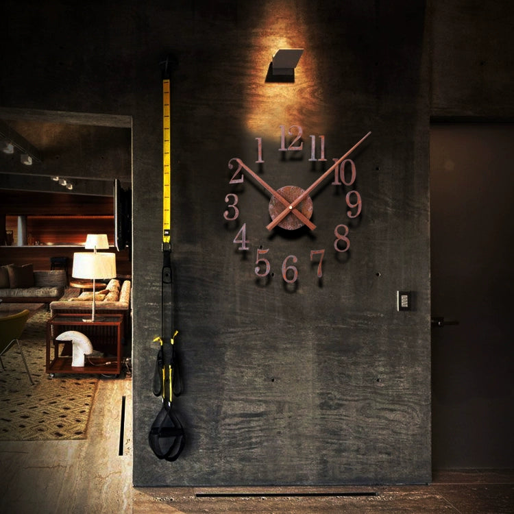 Retro DIY digital decorative wall clock wall stickers clockwise fashion watches creative cute Reversing Times Backflow Left move
