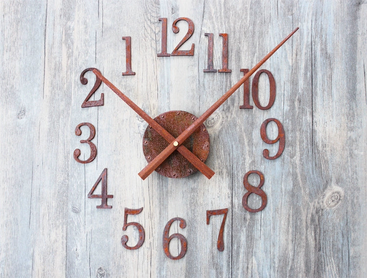 Retro DIY digital decorative wall clock wall stickers clockwise fashion watches creative cute Reversing Times Backflow Left move