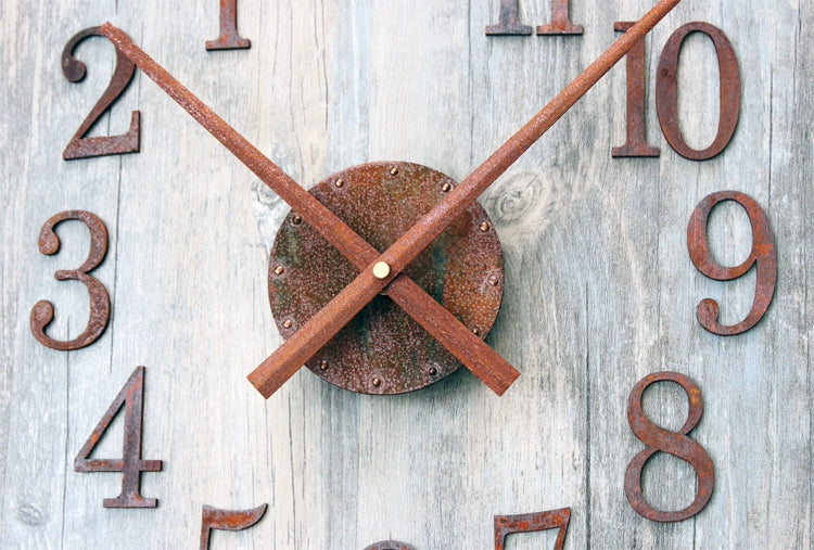 Retro DIY digital decorative wall clock wall stickers clockwise fashion watches creative cute Reversing Times Backflow Left move