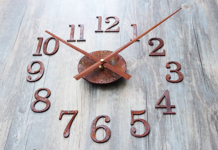 Retro DIY digital decorative wall clock wall stickers clockwise fashion watches creative cute Reversing Times Backflow Left move