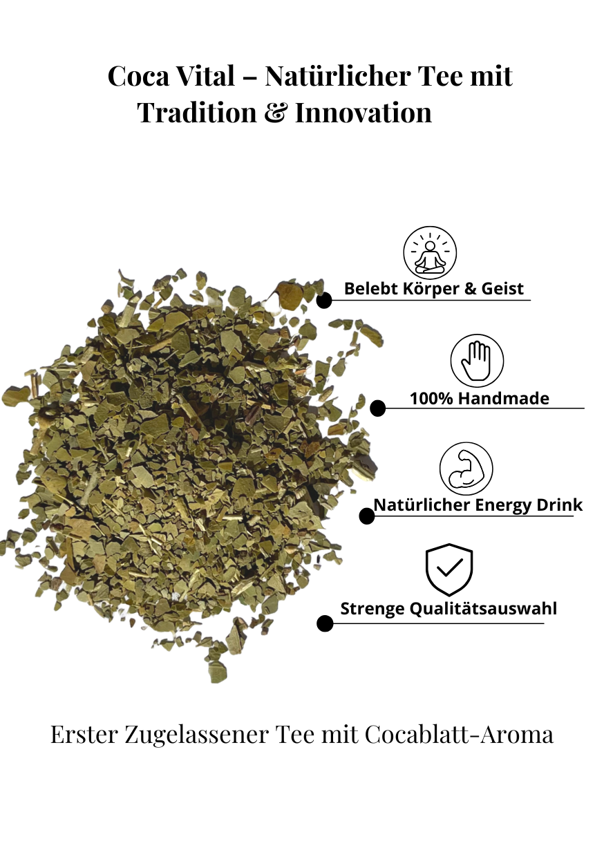 Coca Vital Peruvian Mate Caracteristici principale - Conținut 100 g, dimensiuni 12x6 cm, origine Anzi