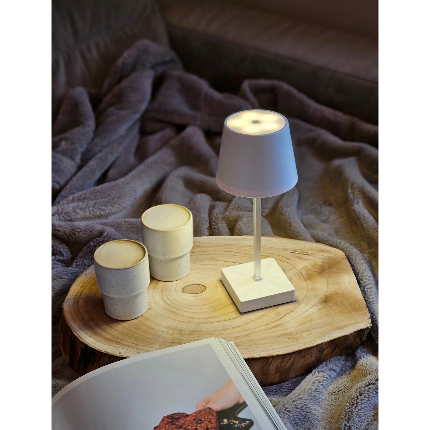 Lumina Tischleuchte Touch Dimmbare LED Kabellos - Kapazität 3xAAA, Größe 26 cm