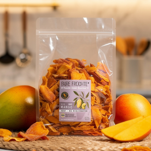 Paski mango Tommy o łagodnym smaku owocowym – 1 kg, organiczne, bez dodatków, naturalne składniki