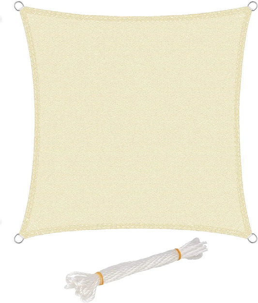 UV-Schutz Sonnensegel 4x4m - Premium HDPE Sonnenschutz für Garten & Terrasse