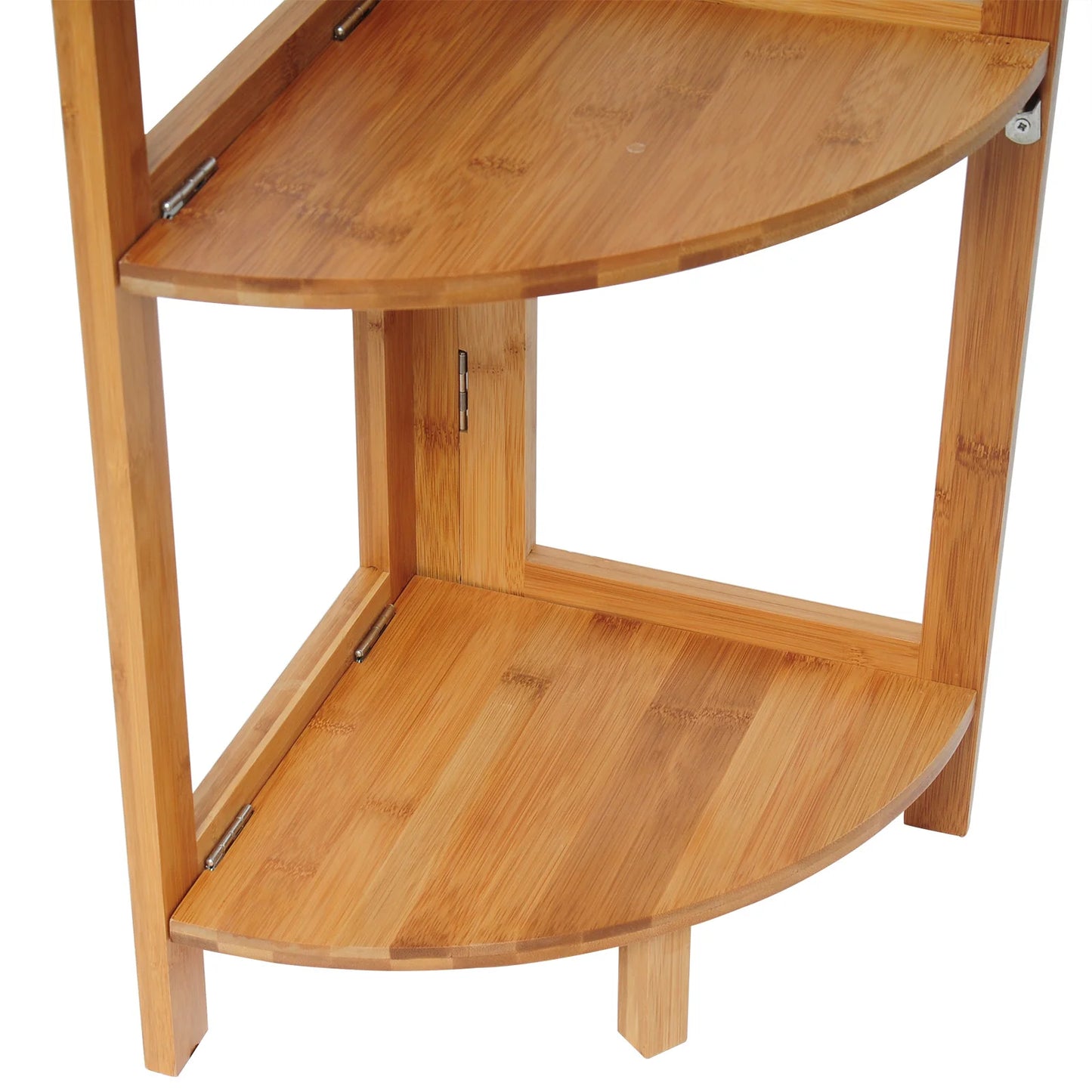 WOLTU Bambus Regal 27x38x120 cm Eckregal Küche Bad 5 Ebenen