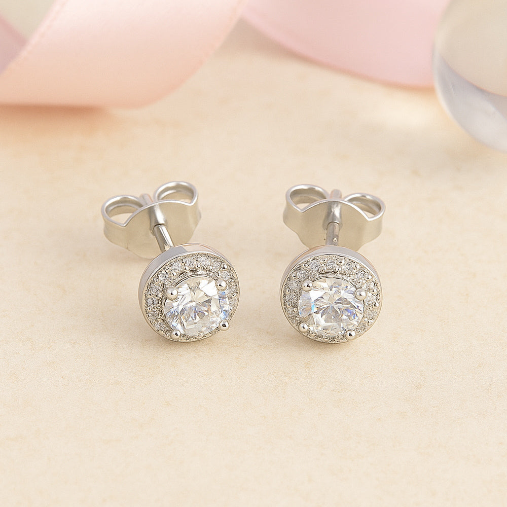 AuroraSilber Schmuckset Rundsteine - Kettenlänge 45 cm, Silber 925