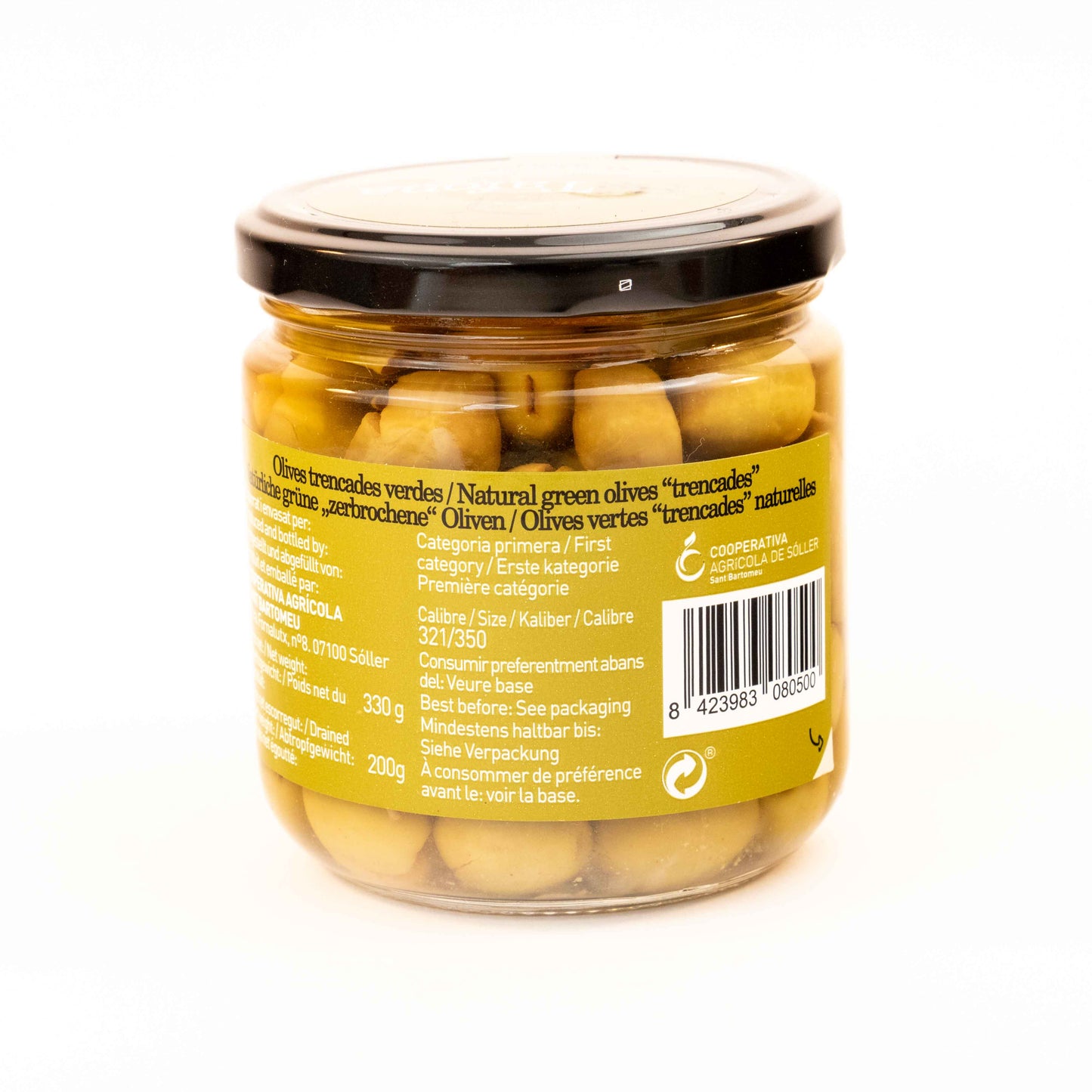 VIVA LA VIDA Masline Verzi Trencadas Sa Tafona Fresh - Continut 500 g Diametru 6 cm