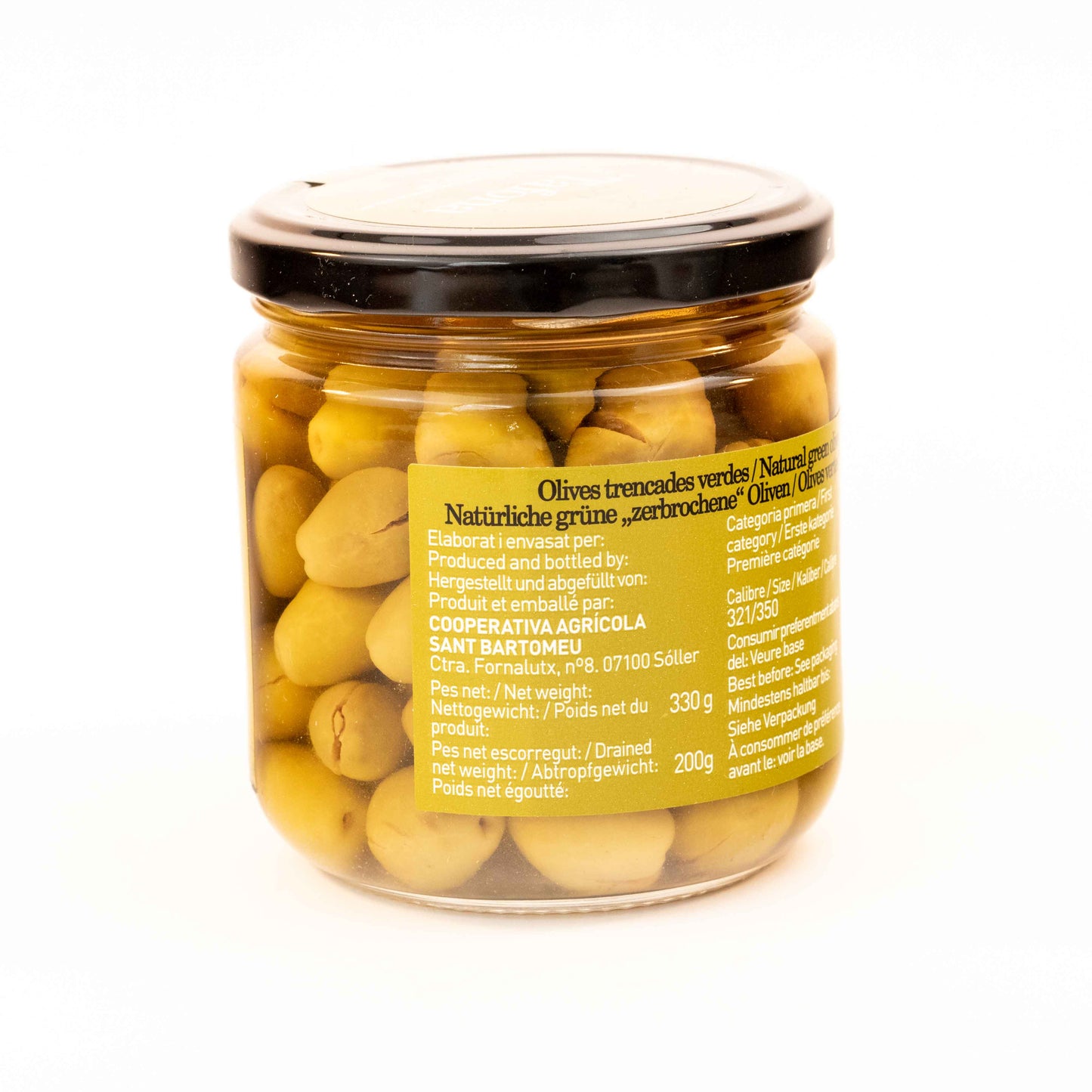 VIVA LA VIDA Masline Verzi Trencadas Sa Tafona Fresh - Continut 500 g Diametru 6 cm