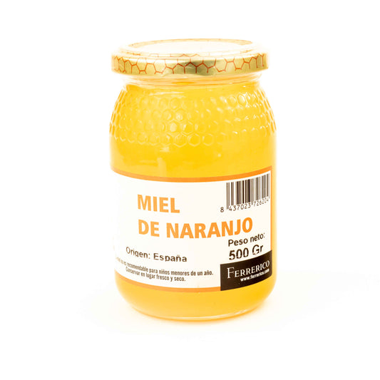 VIVA LA VIDA Miere de floare de portocal spaniolă, soi unic - Capacitate 500 g, Diametru sticlă 6 cm