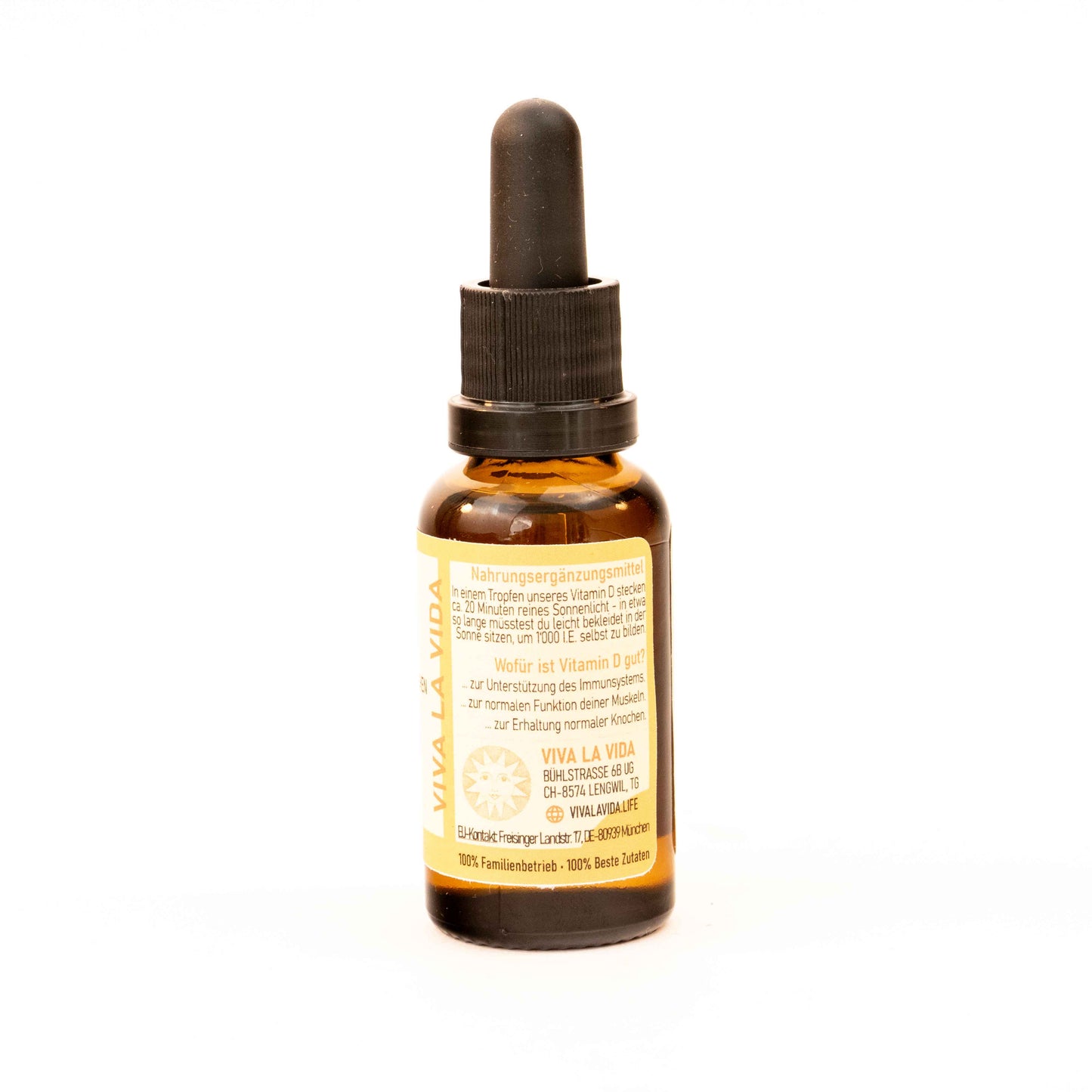 LA VIDA Vitamin D3 Tropfen Unterstützt Immunsystem - Inhalt 30 ml, 1000 IE, Tropfenform
