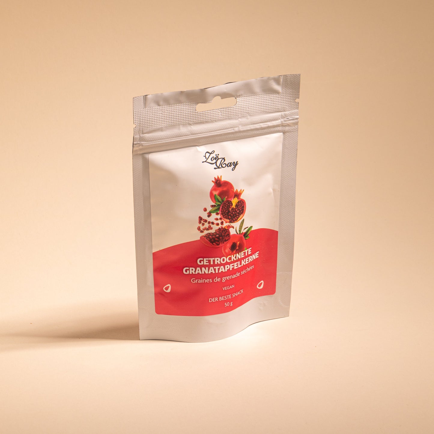 Semințe de rodie uscate VIVA LA VIDA, procesate ușor - pachet de 200 g, bogate în polifenoli, fără aditivi