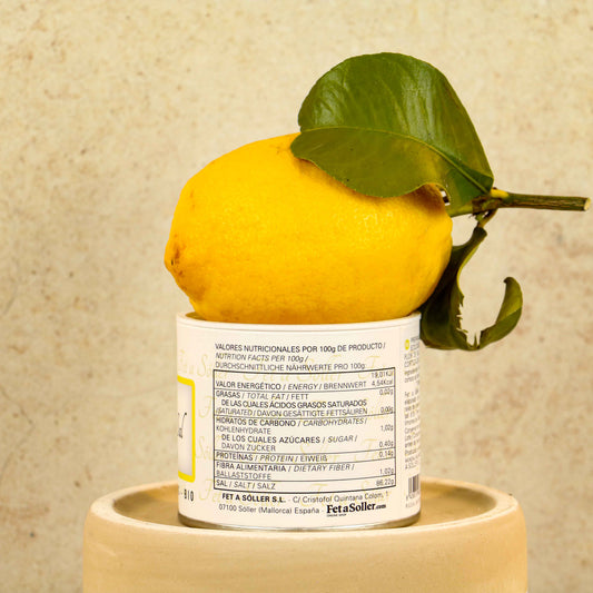 VIVA LA VIDA Sare de lămâie din Mallorca Floare de sare topită - 100g aromă de lămâie Valea Sóller