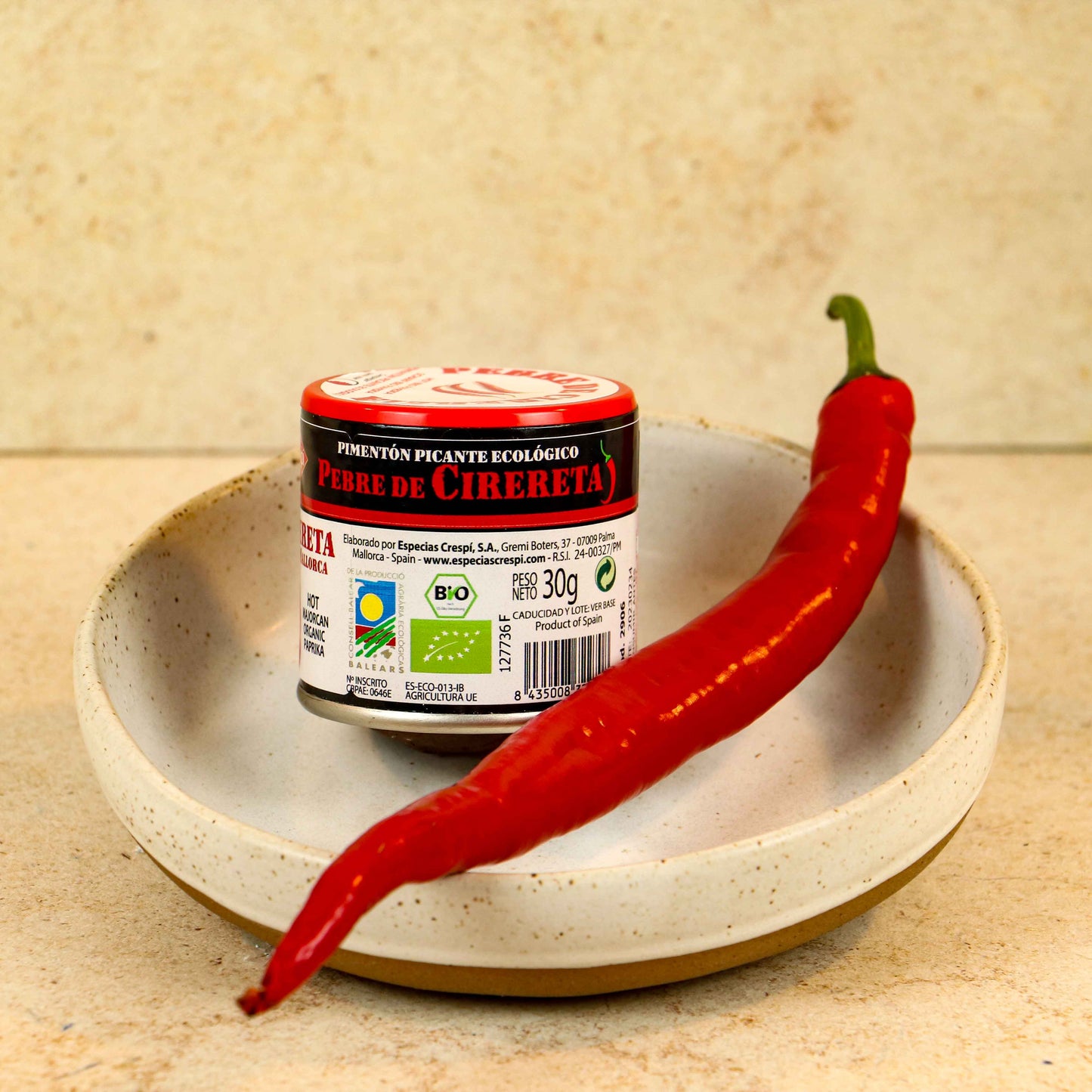 Cirereta Paprikagewürz Scharf Aromatisch - Inhalt 60 g, Schärfe Stufe 3, Fein Gemahlen