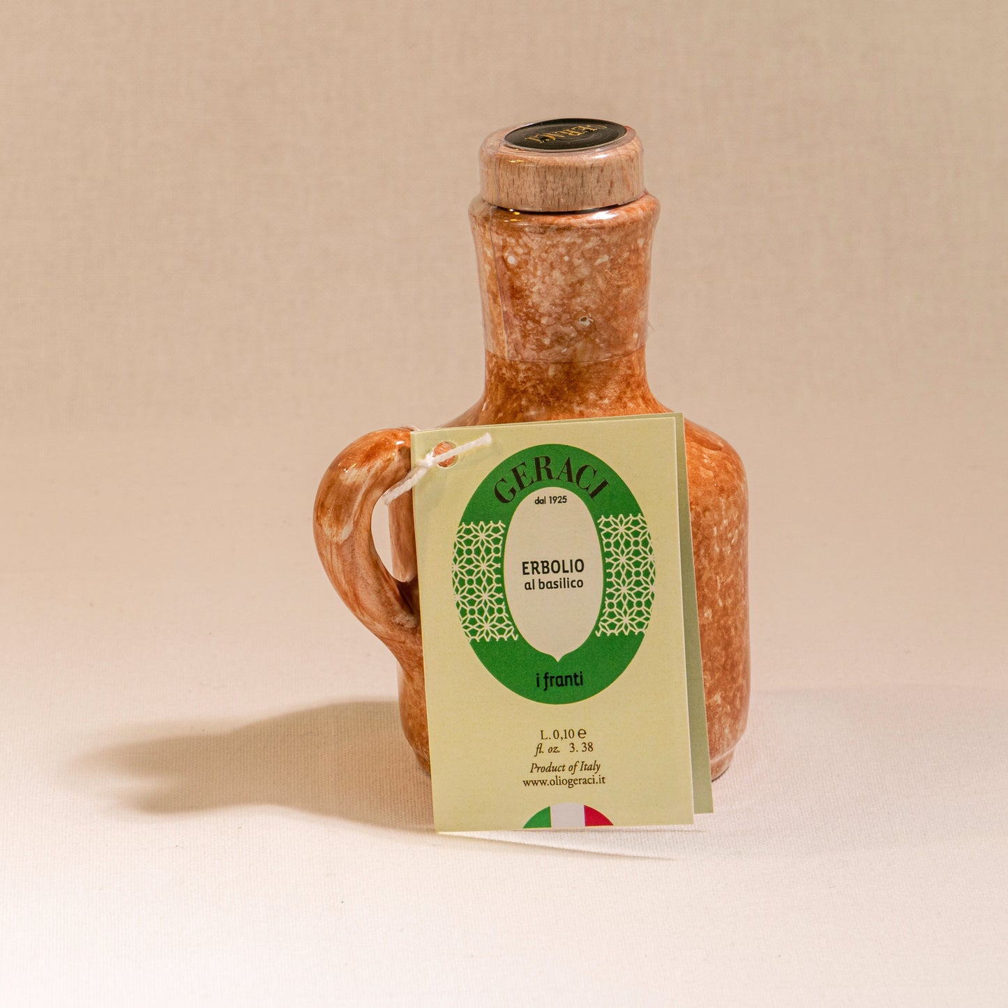 Geraci Erbolio Basilico Aromatisches Basilikum Olivenöl - Kapazität 250 ml, Öltyp Extra Vergine, Intensität Aromatisch