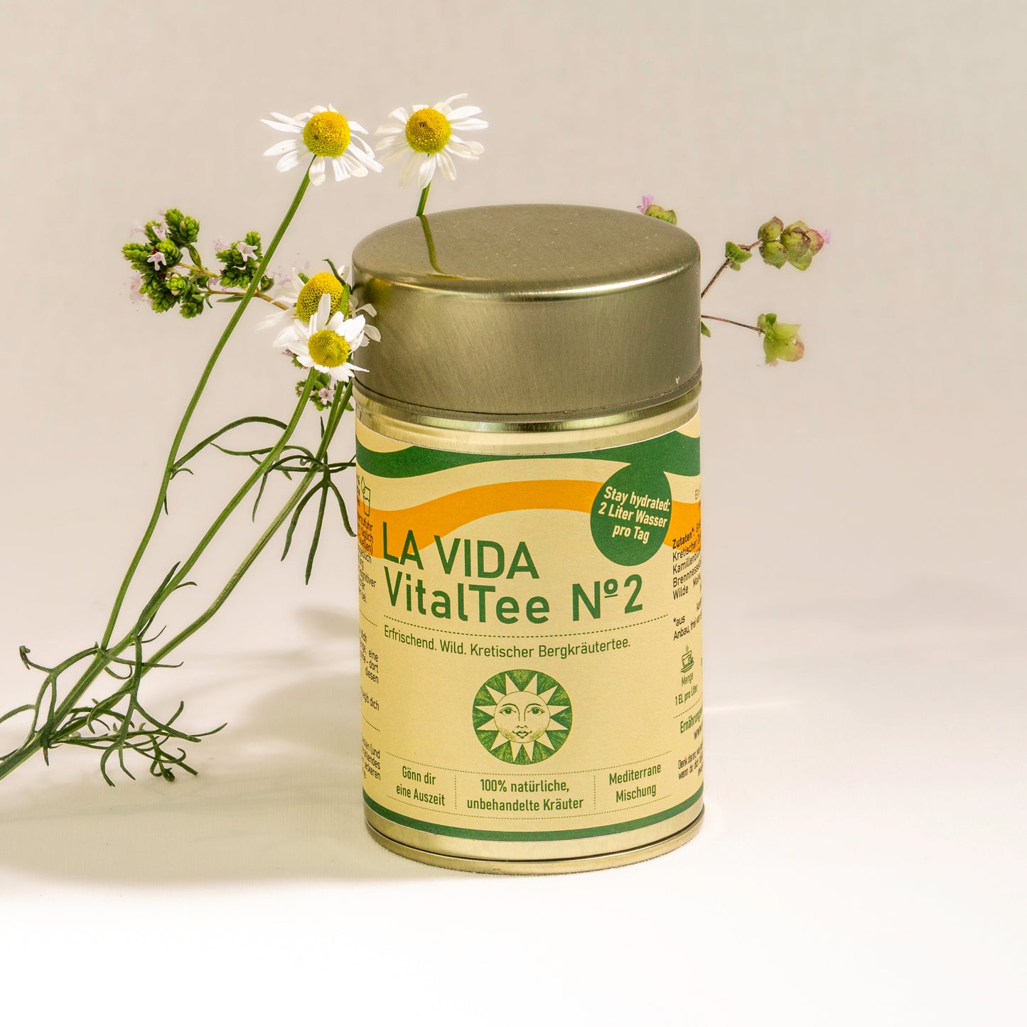 Ceai de plante LA VIDA VitalTea N2 Malotira Diptam - Conținut 100 g, Conținut scăzut de cafeină, Dimensiuni 12x8x4 cm