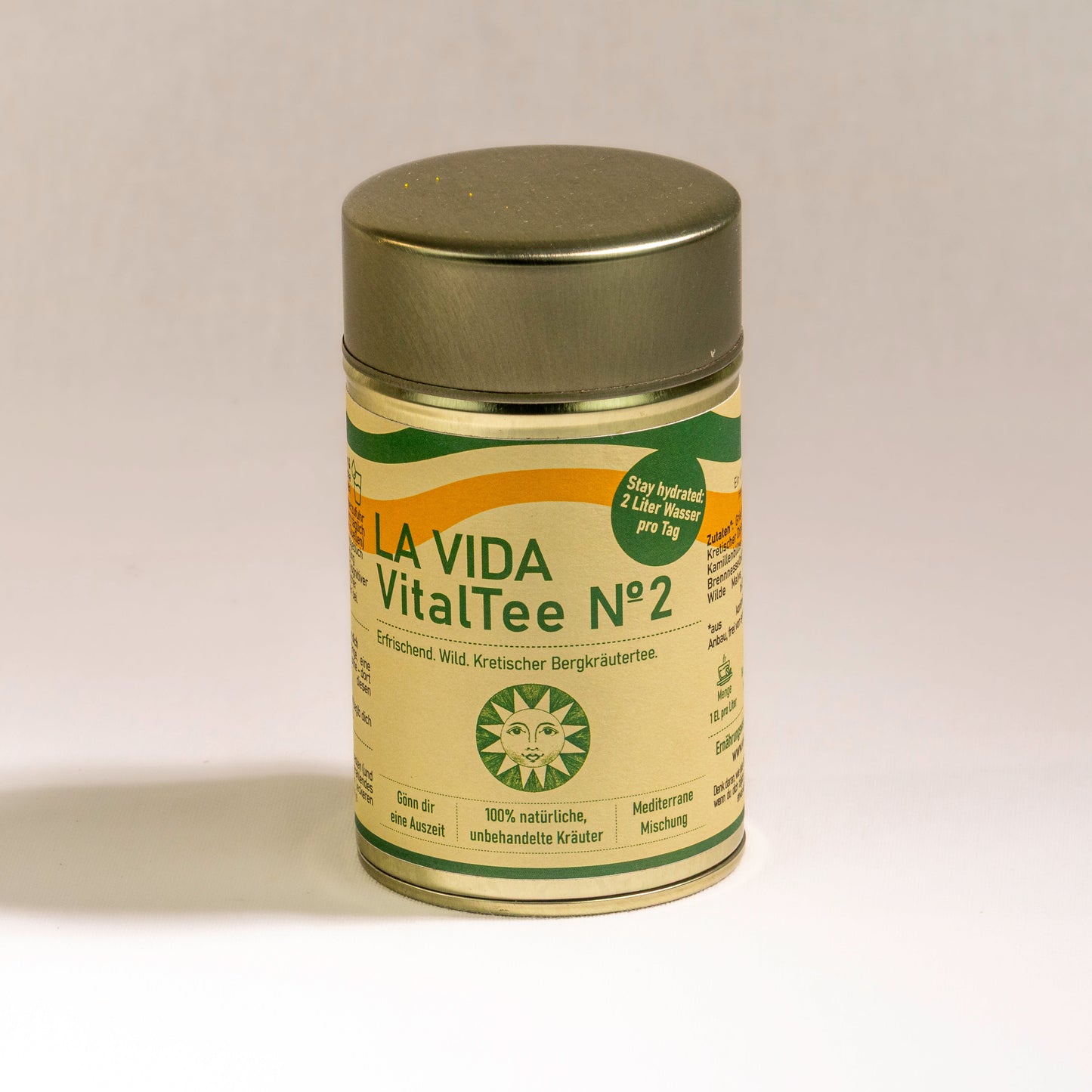 Ceai de plante LA VIDA VitalTea N2 Malotira Diptam - Conținut 100 g, Conținut scăzut de cafeină, Dimensiuni 12x8x4 cm