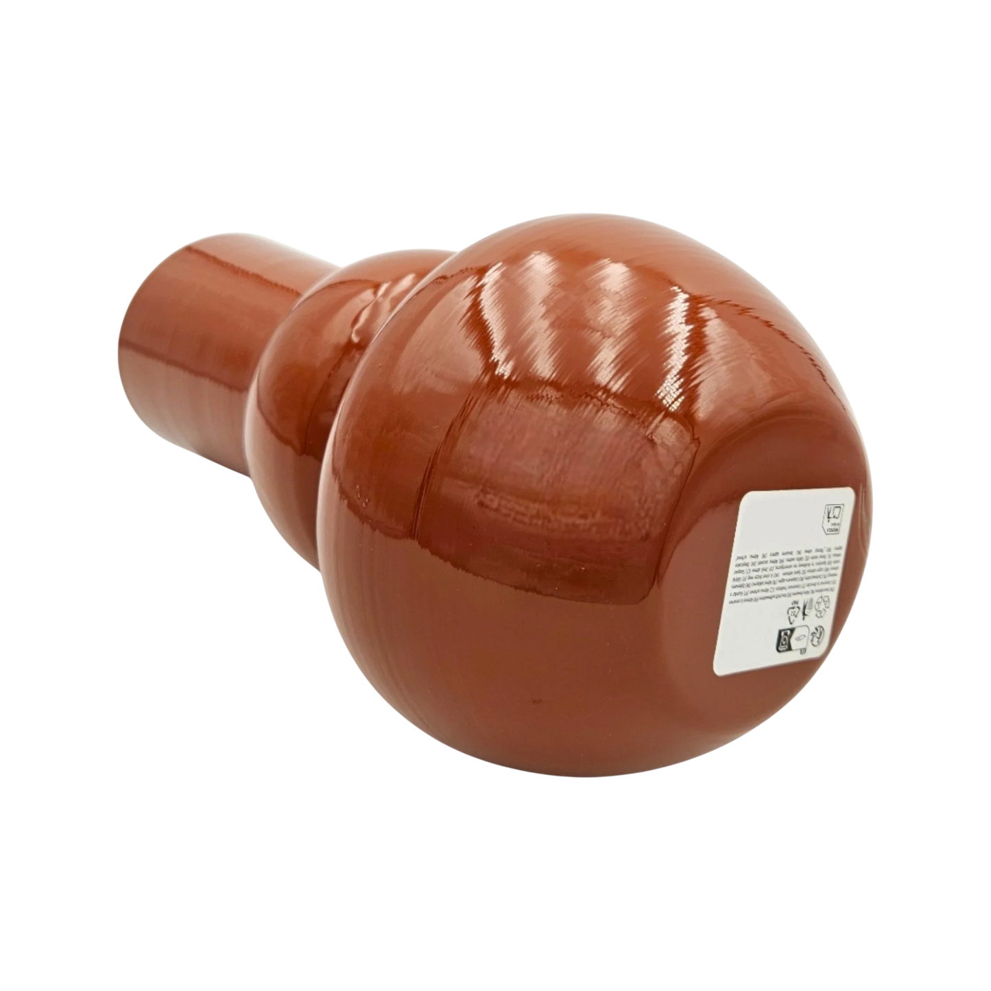 Blumenvase XXL Metallvase Beige Retro Stil - 38x25 Öffnung 14,5 cm Loch Ø6 cm