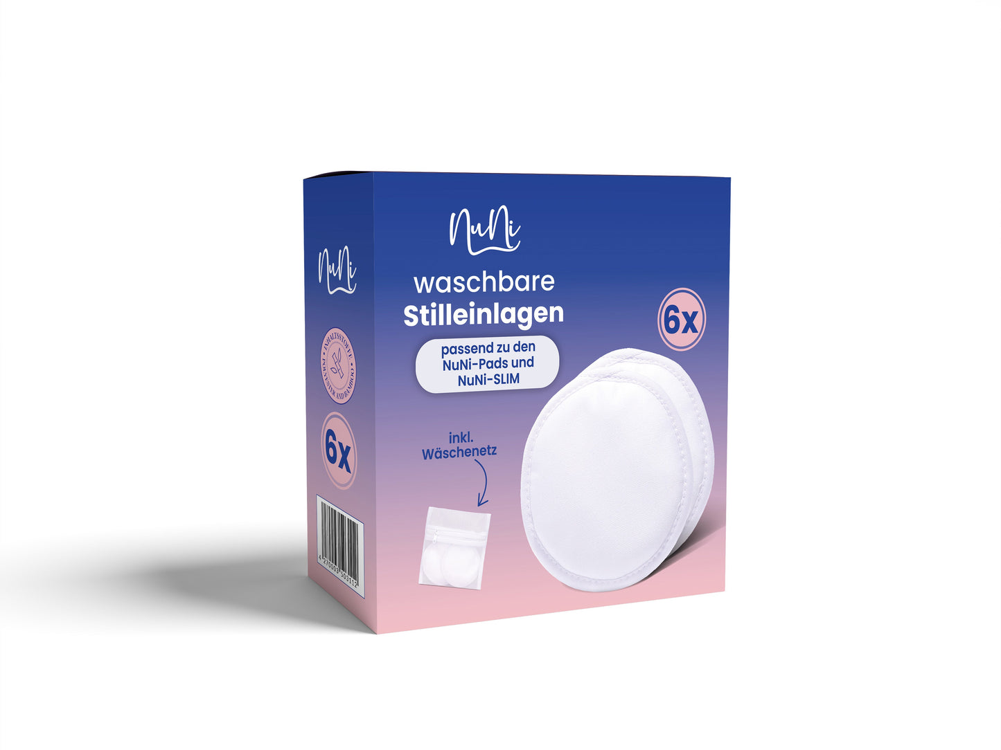 NuNi Stillpad Wiederverwendbare Stilleinlagen - Inhalt 6 Stk Ø10 cm