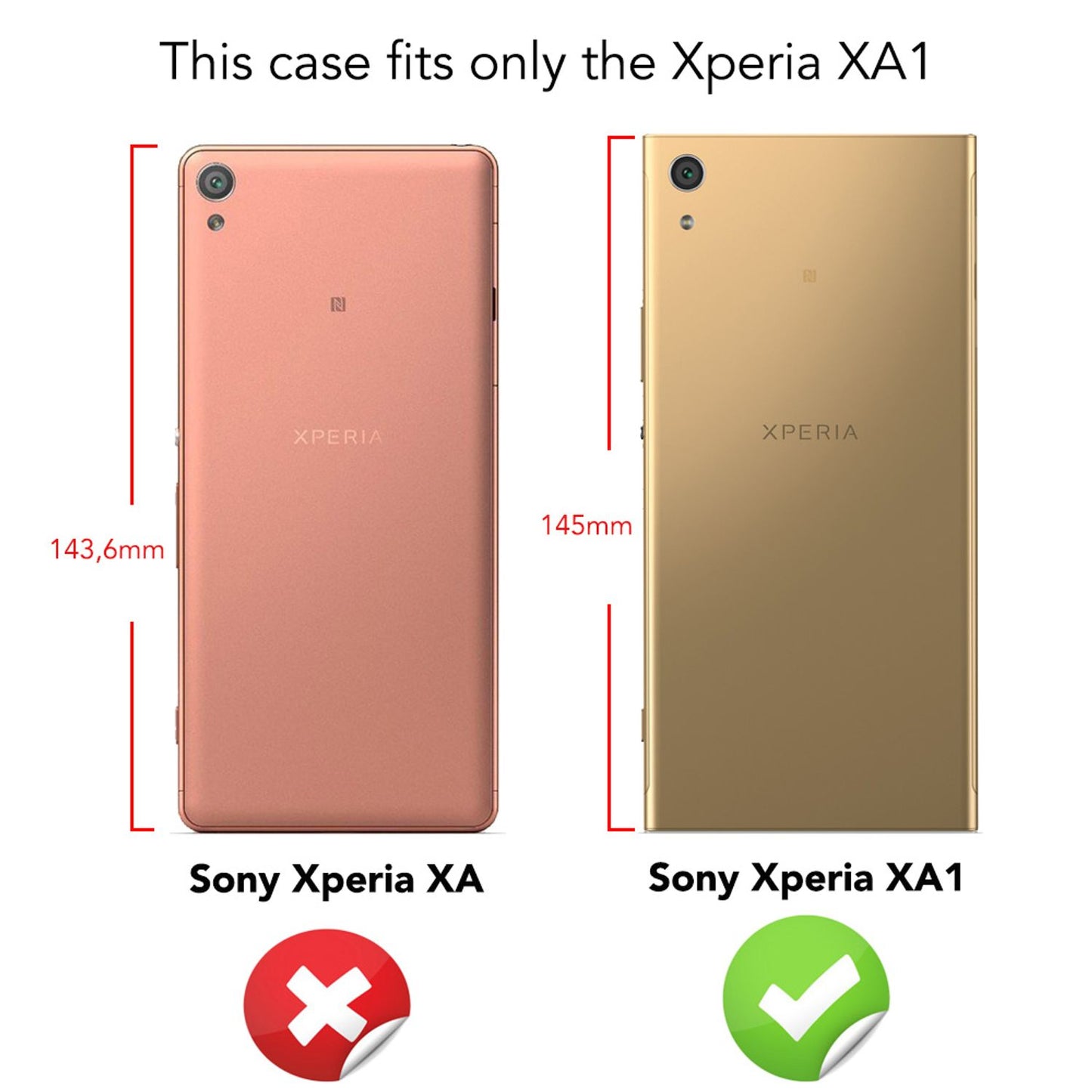 Husă de telefon Sony Xperia XA1 de la NALIA, silicon, protecție subțire din cauciuc