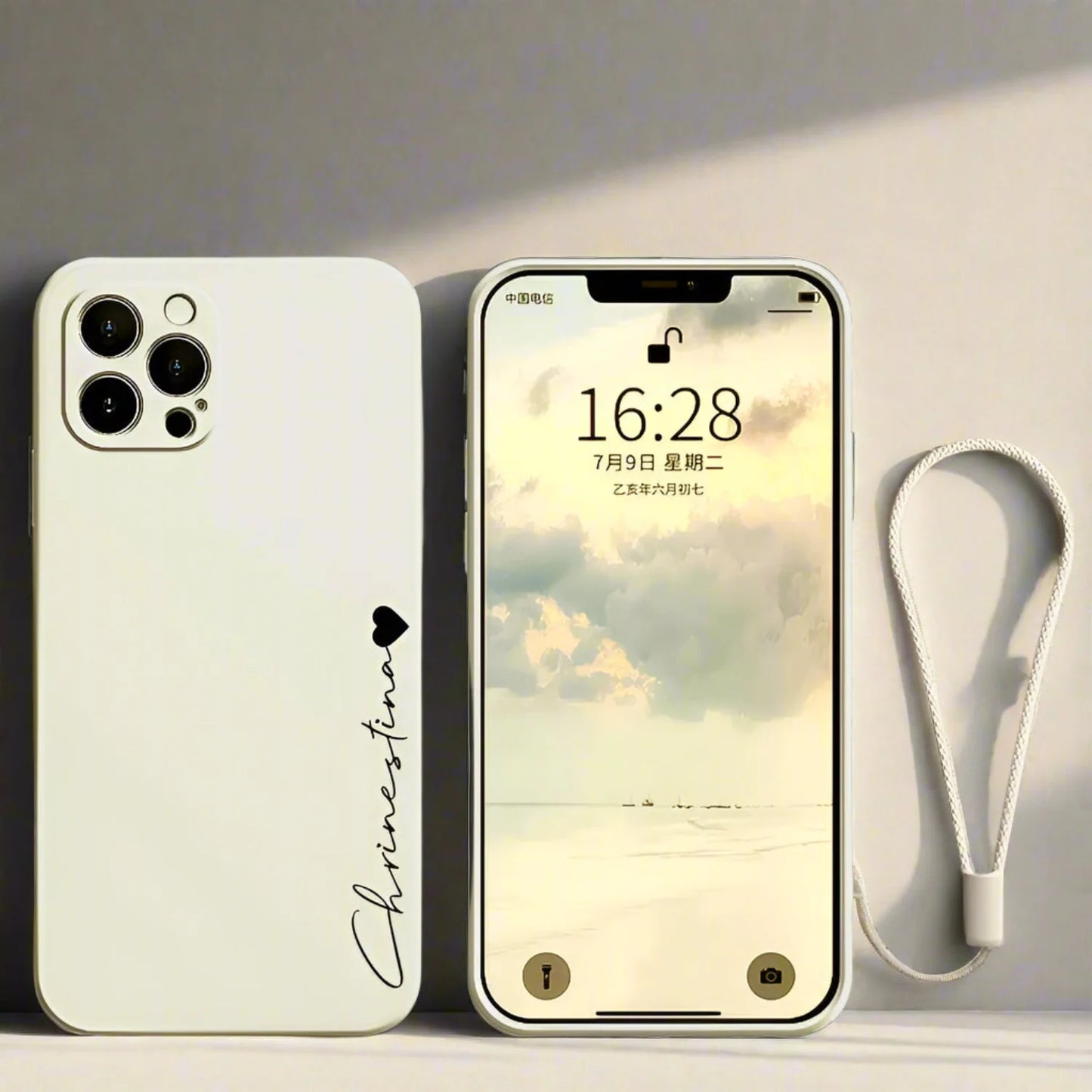 Your name case for iPhone soft liquid silicone shockproof diy cover