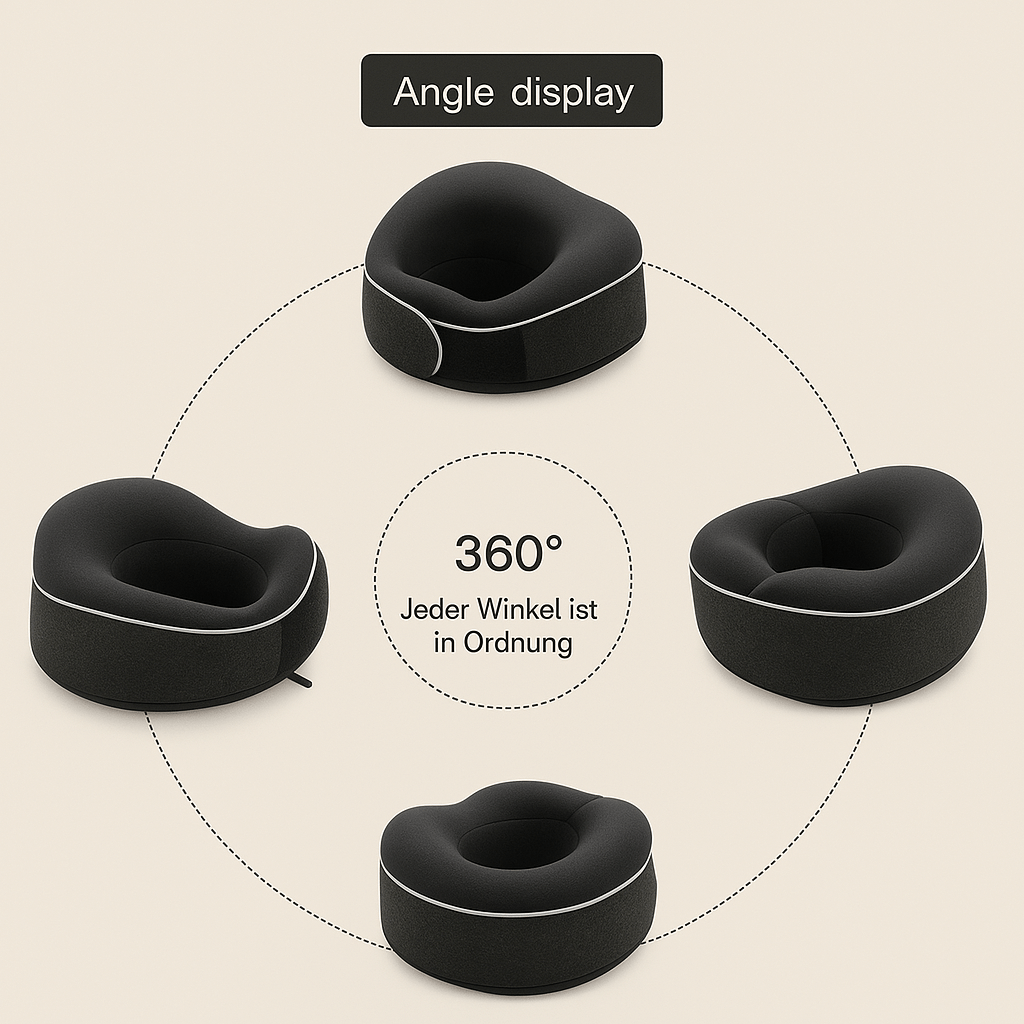 Pernă de gât pentru un somn odihnitor după transplantul de păr – compactă, confortabilă și ideală pentru călătorii