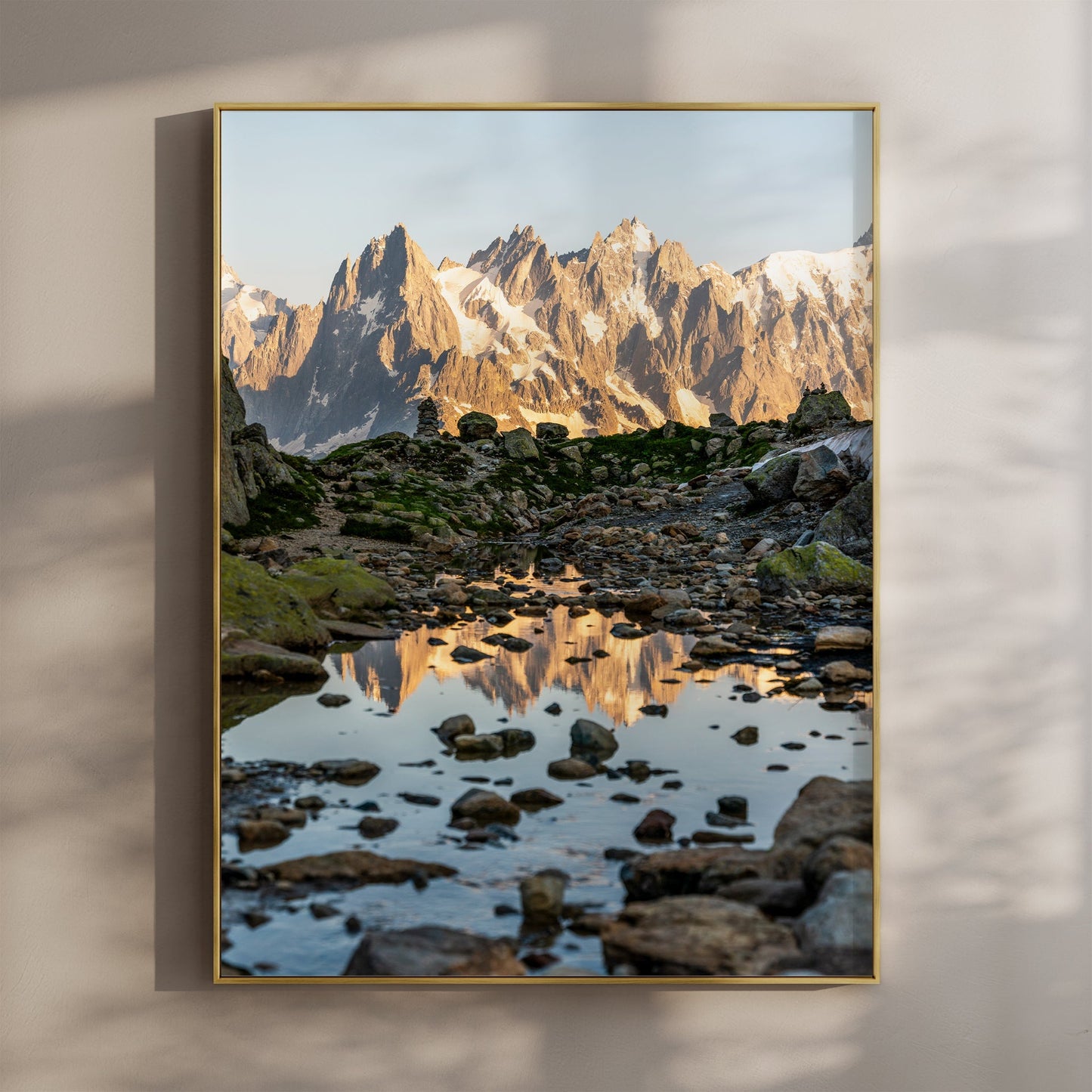Aiguilles De Chamonix Fotoprint - Atemberaubende Berglandschaft 200GSM Ungerahmt