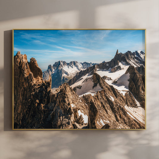 Aiguille d'Entrèves Panorama Druck - Größe 21x29 cm, 200 g/m2, FSC