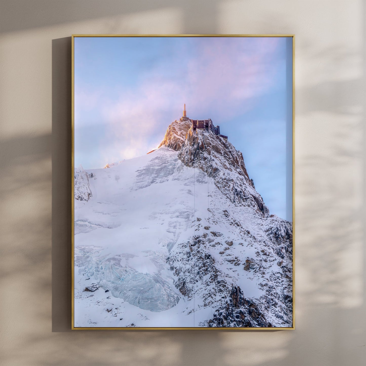 Aiguille Du Midi Wandbild Alpenpanorama - Größe A4, 200 G/m2 Papier