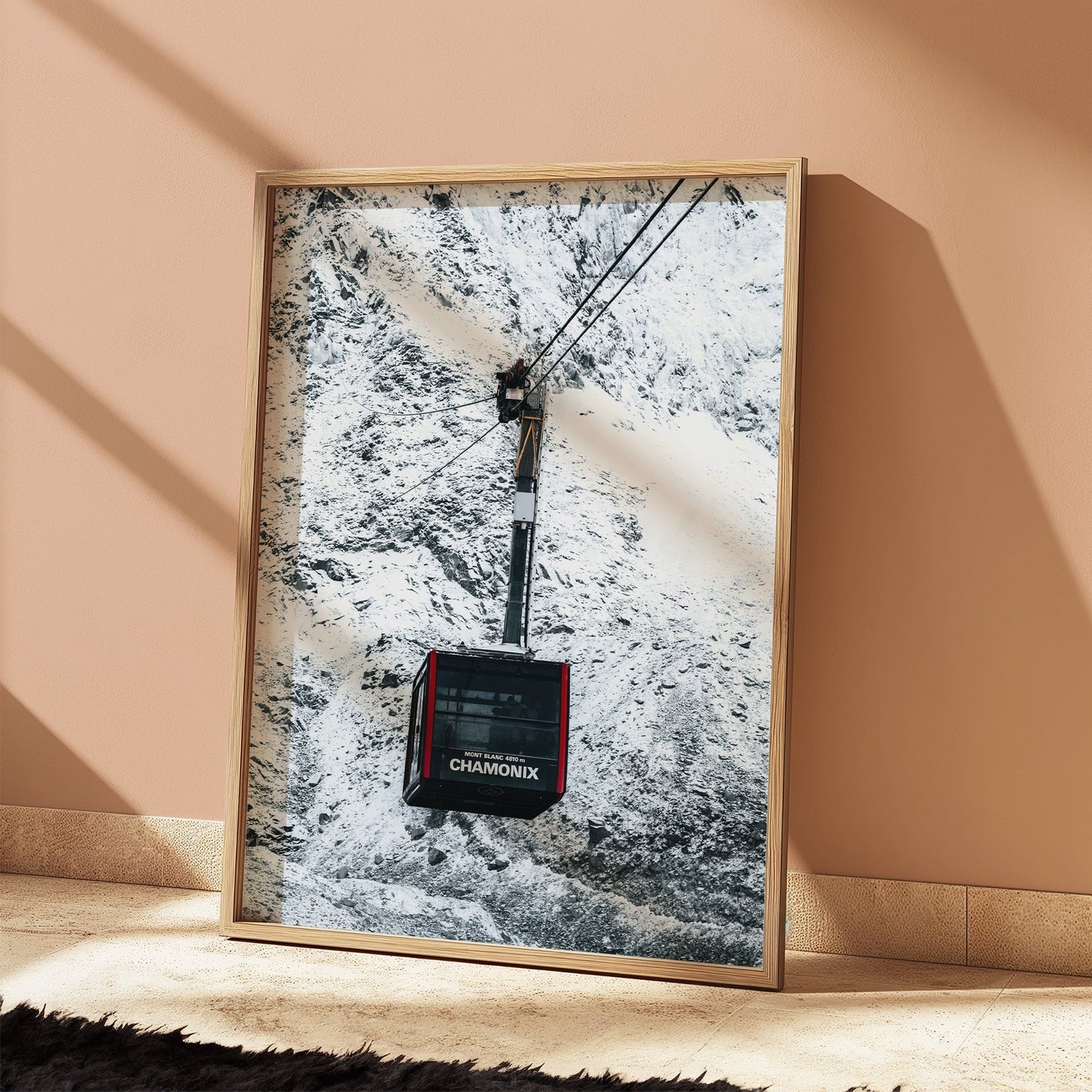 Aiguille Du Midi Seilbahn Kunstdruck - Auflage 1, 300 DPI, A4