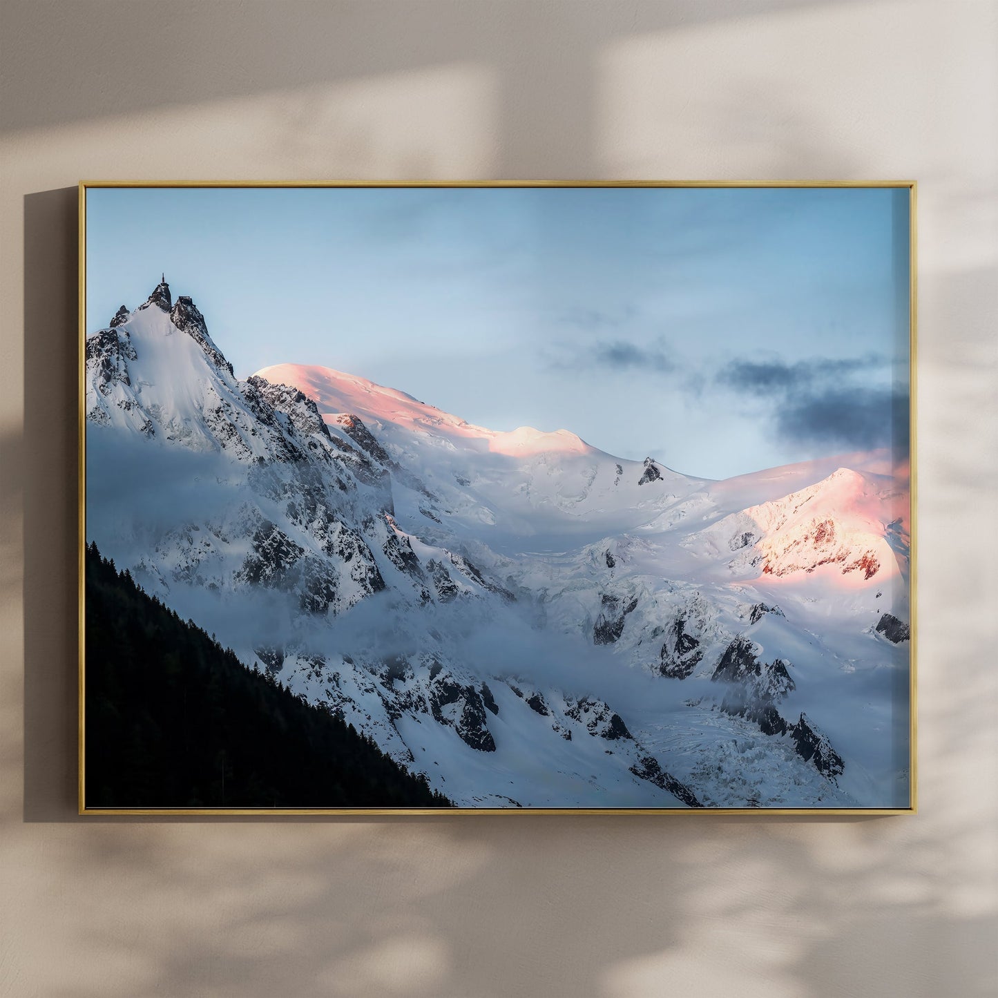 Aiguille Du Midi Kunstdruck Alpenglühen - 5x7–A4, Papier 200 g/m²