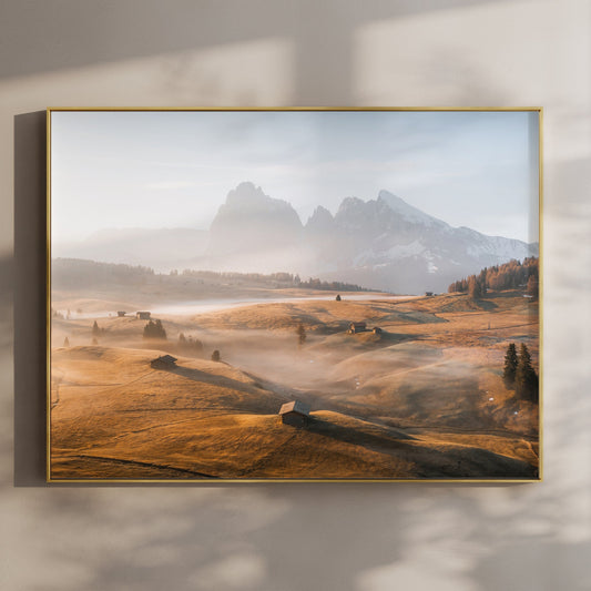 Alpe Di Siusi Dolomiten Druck Fine Art - Papier 200 g/m2, FSC, Größen A4 bis A0