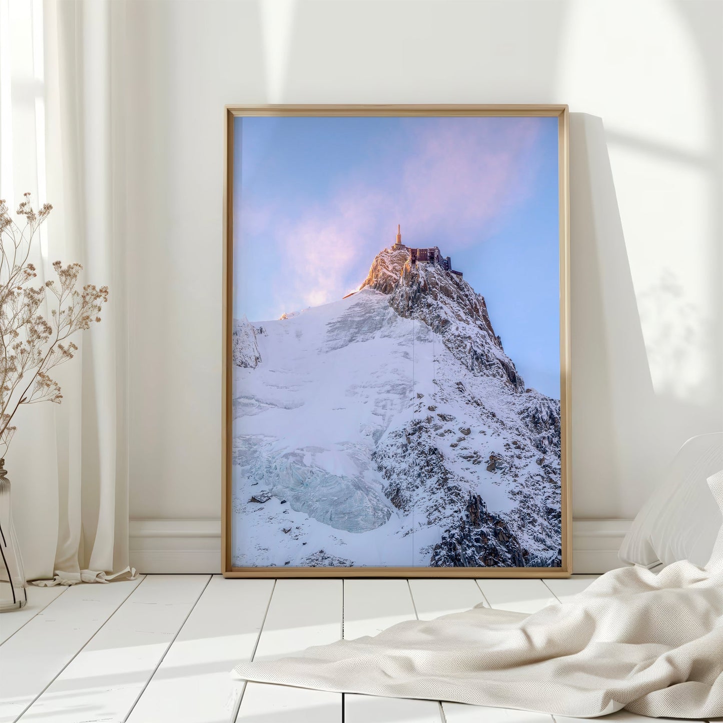 Aiguille Du Midi Wandbild Alpenpanorama - Größe A4, 200 G/m2 Papier