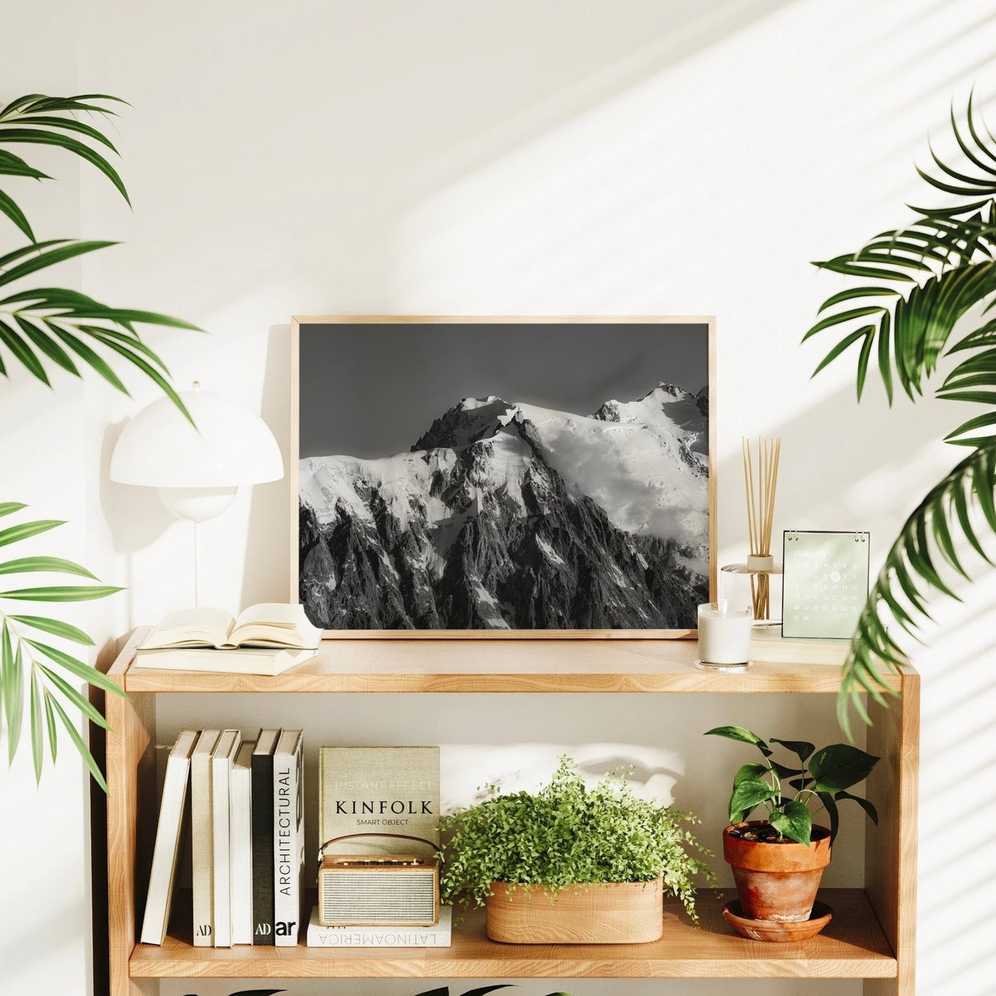 Aiguille Du Midi Schwarzweiß Fotodruck - Format 21x30 Cm Papier 200 g