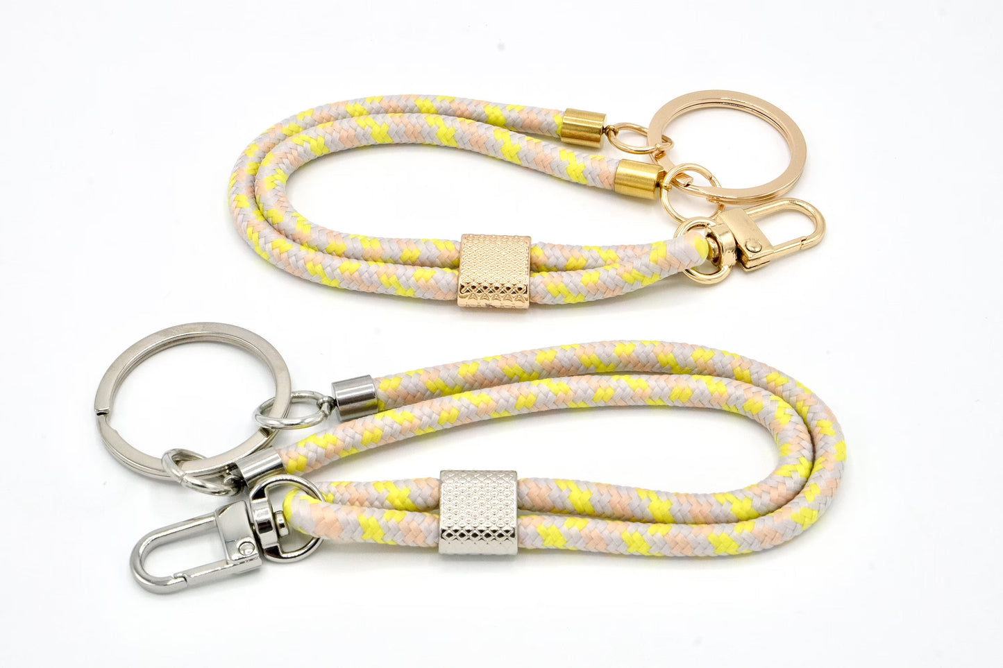 Schlüsselanhänger mit Karabiner Gelb Mix