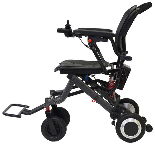 Scaun cu rotile pliabil electric din carbon, ușor de pliat, până la 120 kg – AT52325