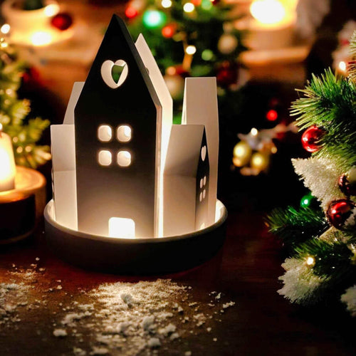 SteinKunstWerk Aufsteckhäuser Kerzenring - Kapazität 3 Stück, Durchmesser 12 cm