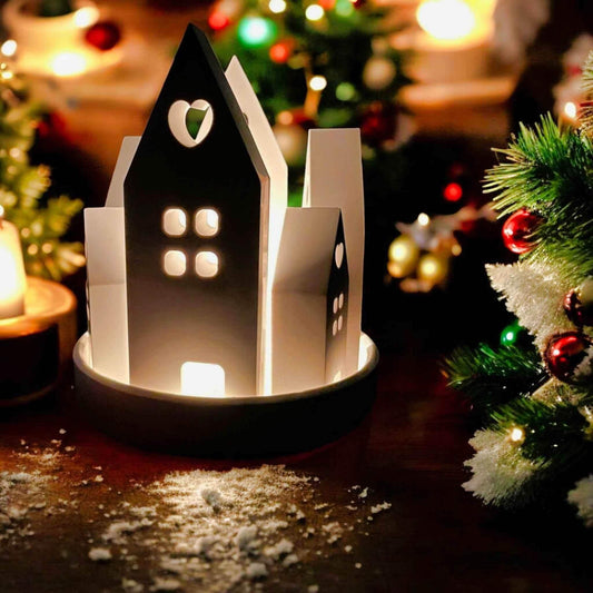 SteinKunstWerk Aufsteckhäuser Kerzenring - Kapazität 3 Stück, Durchmesser 12 cm