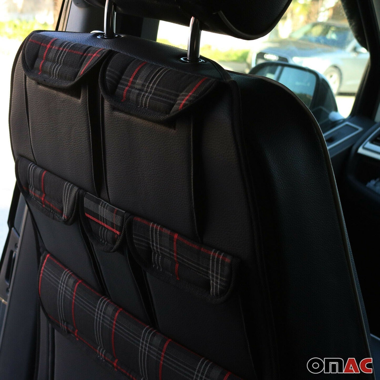 Autositz Organizer Rucksitztasche Organizer mit Tasche für VW T5 2003-2015 Rot