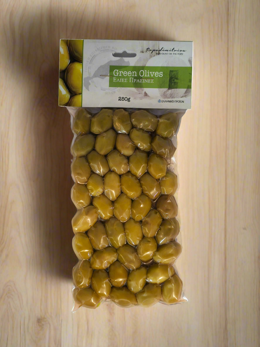 Măsline Roubier Premium, Soi Verde, Proaspete, Ambalate în Vid - Capacitate 250g, Origine Mediteraneană
