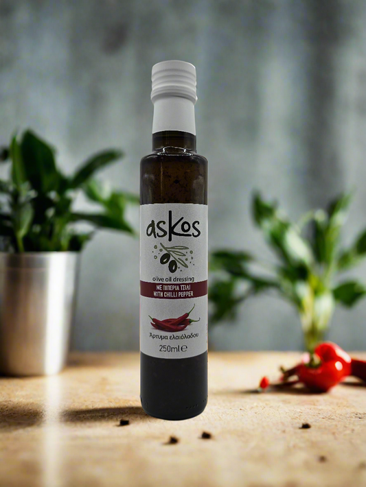 Ulei de măsline ASKOS Chili Pepper Aromatic Intense - Presat la rece, 250ml, Aromă de piper
