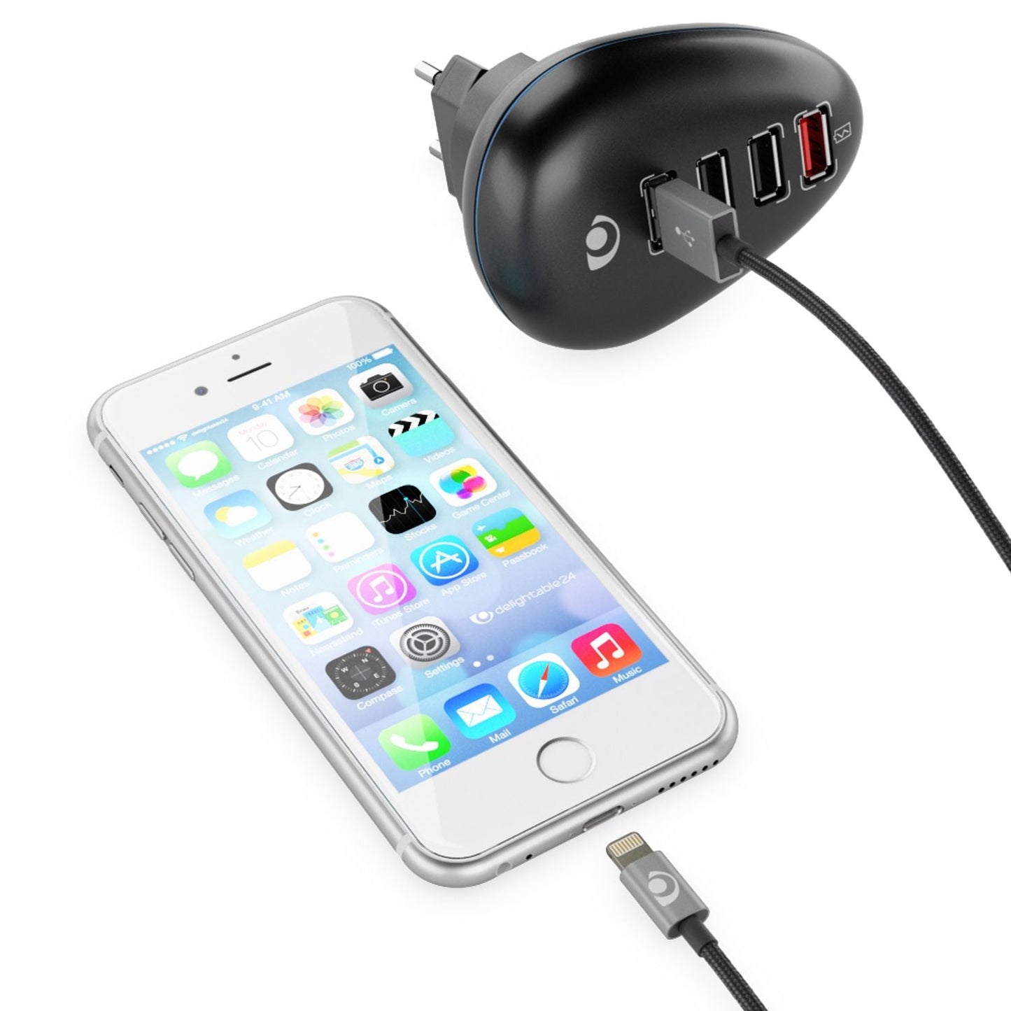 NALIA USB Sync Kabel Schnelles Laden Und Datenübertragung - Länge 2 m Nylon Geflecht MFi Zertifiziert