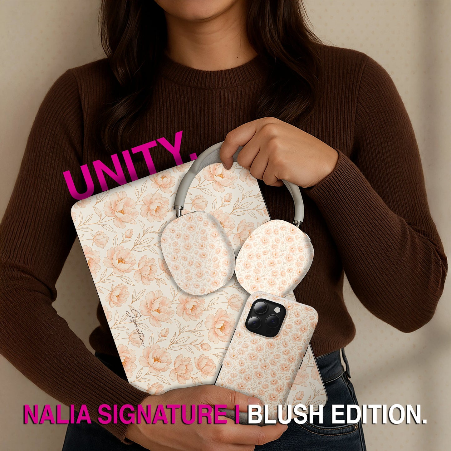 NALIA Berlin Blush AirPods 3 Hülle - Statement Design Silikon Größe Passgenau Kompatibel AirPods 3