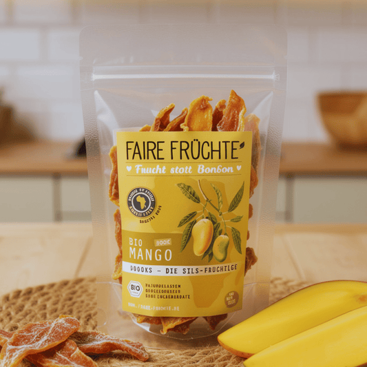 Brooks Organic Słodko-kwaśne paski mango – pojemność 500 g, kompaktowy rozmiar