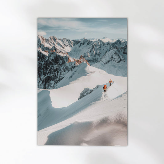AlpineArt Aiguille Du Midi Arête Fotodruck - Größe 30x40 cm, Auflage 100