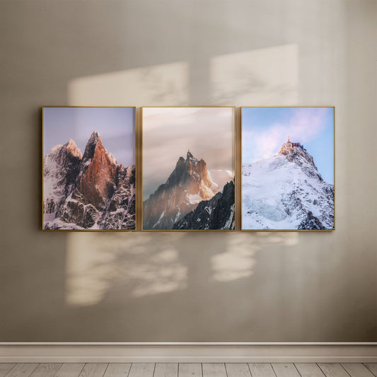 AlpenLicht Les Drus Aiguille Du Midi Panorama - Auflage 3 Größe 30x40